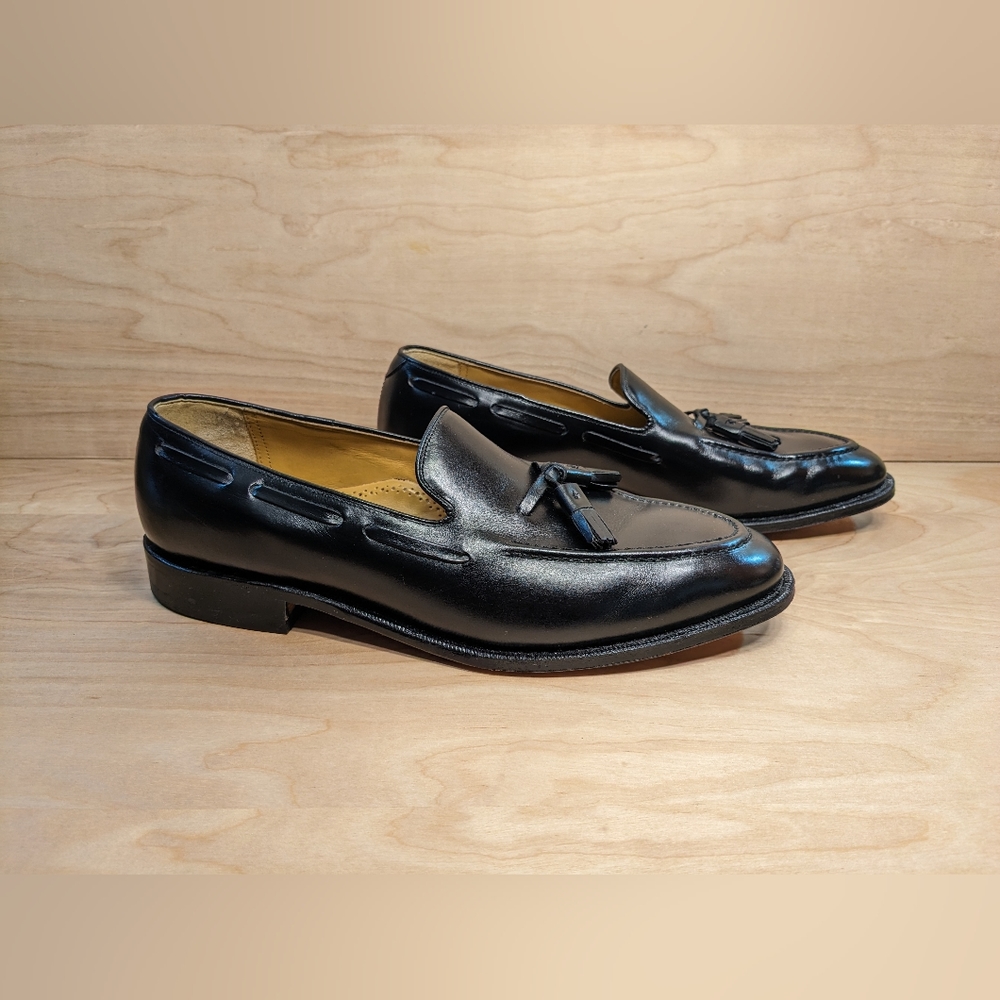 Johnston & Murphy Men's Black Leather Loafers Size 12